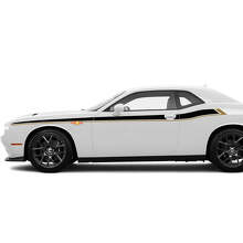 Twee kleuren Zijaccentstrepen Decals Stickers voor Dodge Challenger
 2