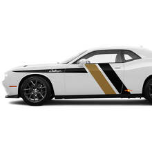 Twee kleuren zijstrepen accent decals stickers voor Dodge Challenger
 2