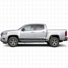 Gelaagde Lightning Deur- & Rocker Panel Vinyl Strepen voor Chevrolet Colorado 2e generatie 2015-2022_2