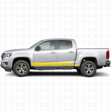 Gelaagde Lightning Deur- & Rocker Panel Vinyl Strepen voor Chevrolet Colorado 2e generatie 2015-2022_3