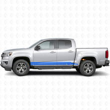 Gelaagde Lightning Deur- & Rocker Panel Vinyl Strepen voor Chevrolet Colorado 2e generatie 2015-2022_5