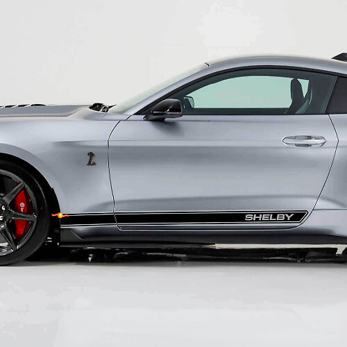 Shelby Omtrek Rocker Panel Strepen Vinyl Decals Kit voor Musclecar Musclecarmodel
