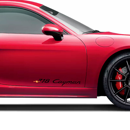 Porsche 718 Cayman Zijstrepen Kit Decal Sticker
