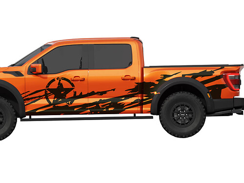  Universele Militaire Ster Zijspatbord Truck sticker graphics
