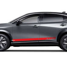 Sides Racing Logo Accent Strepen Grafische Decal Kit voor Nissan ARIYA 3