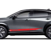 Zijkanten Geslepen Racing Logo Accent Strepen Grafiek Decal Kit voor Nissan ARIYA 3