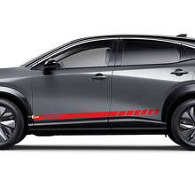 Zijkant Racing Logo Accent Strepen Grafische Decal Kit 3 voor Nissan ARIYA 3