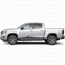 Bergtopografische Deur- & Rocker Panel Vinyl Strepen voor Chevrolet Colorado 2e Generatie 2015-2022_2