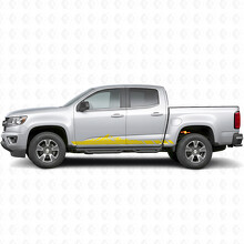 Bergtopografische Deur- & Rocker Panel Vinyl Strepen voor Chevrolet Colorado 2e Generatie 2015-2022_3