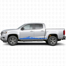Bergtopografische Deur- & Rocker Panel Vinyl Strepen voor Chevrolet Colorado 2e Generatie 2015-2022_5