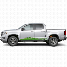 Bergtopografische Deur- & Rocker Panel Vinyl Strepen voor Chevrolet Colorado 2e Generatie 2015-2022_6