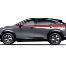 Zijdelingse race-accentstrepen grafische stickerkit voor Nissan ARIYA
 3