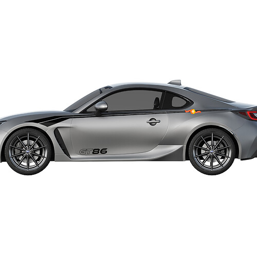 Paar Racing Accent Strepen Vinyl Sticker Decals voor Toyota TRD GT86
