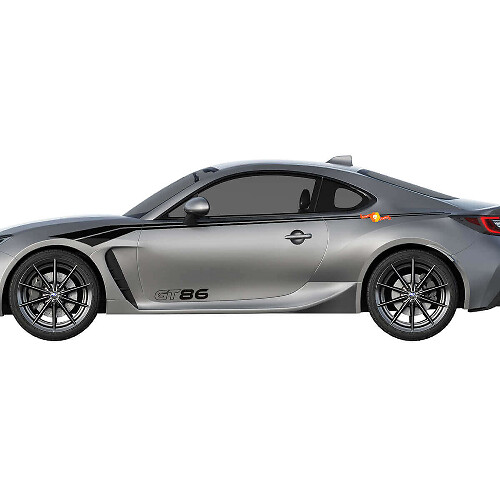 Racen Gebogen Strepen Zij Vinyl Decal Kit voor Toyota GT86