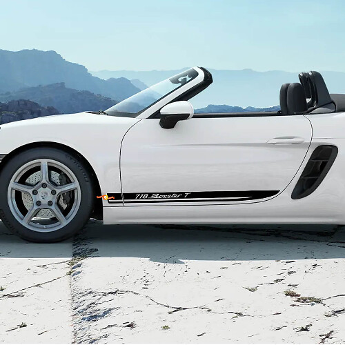 Porsche 718 Cayman Boxter T Zijstrepen Kit Decal Sticker
