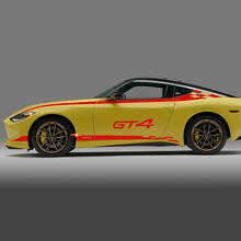 Nismo Zij Checkered Streep Sticker Volledige Set voor Nissan Z GT4
 5
