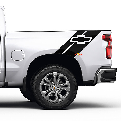 Zijbedstrepen off-road 4x4 stickers voor Chevrolet Bed

