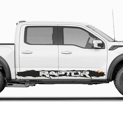 Zijrockerpaneel streep graphics sticker voor Ford F150 Raptor
