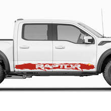 Aangepaste tekst zijschortstrip grafische vinyl decal sticker voor Ford F150 Raptor 2