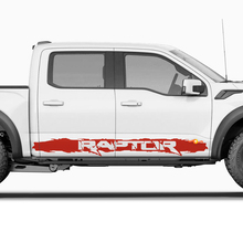 Zijrockerpaneel streep graphics sticker voor Ford F150 Raptor
 2