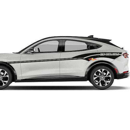 Paar MACH E Accent Stripes Side Door Decal vinyl stickers voor Ford Mustang MACH-E
