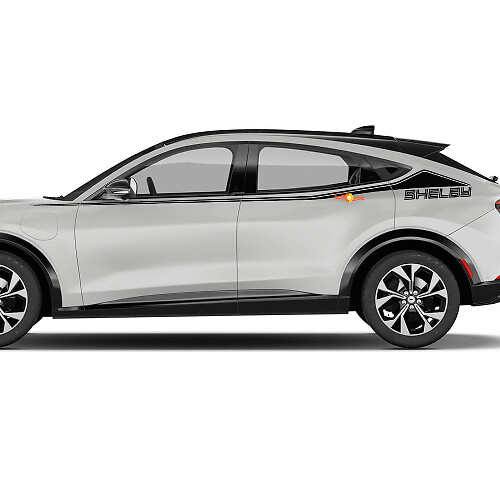 Paar Shelby Accent Stripes Side Door Decal vinyl stickers voor Ford Mustang MACH-E
