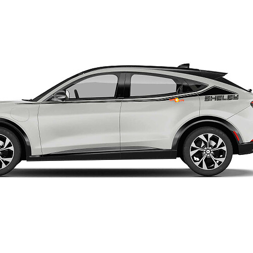 Paar Shelby Accent Stripes Side Door Decal vinyl stickers voor Ford Mustang MACH-E
