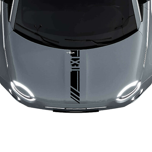 Aangepaste tekst motorkap race-streep decal sticker graphics voor Fiat 500