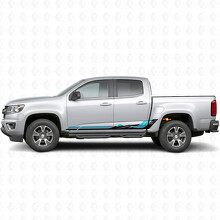 Retro Mountain Wave Deur- & Rokkervinyl Strepen voor Chevrolet Colorado 2e generatie 2015-2022_2