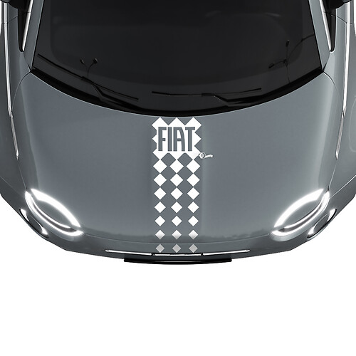 500 Motorkap Streep Race Decal Sticker Graphics voor Fiat 500 2
