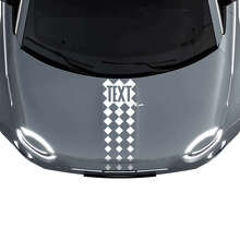 Aangepaste Tekst Motorkap Streep Race Decal Sticker Grafieken 2 voor Fiat 500 2