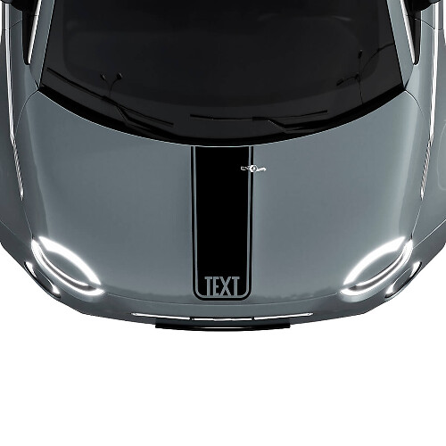 Aangepaste Tekst Centrale Motorkap Streep Decal Sticker Graphics voor Fiat 500 1