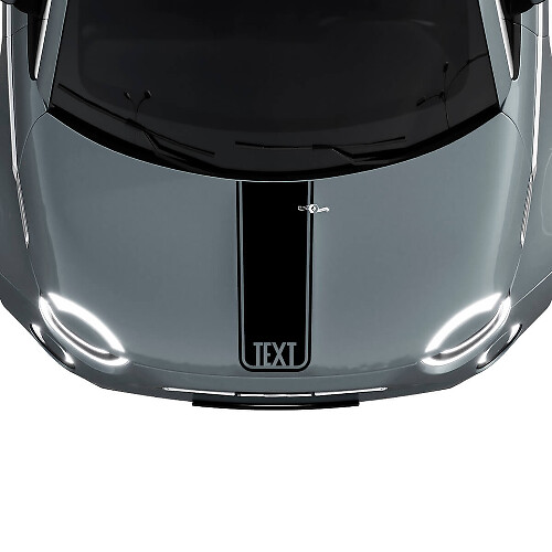 Aangepaste Tekst Centrale Motorkap Streep Decal Sticker Graphics voor Fiat 500