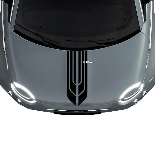 500 Dubbele Centrale Motorkap Streep Decal Sticker Grafische voor Fiat 500
