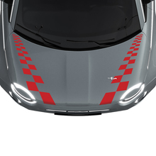 500 Dubbele Geruite Motorkap Streep Decal Sticker Grafische voor Fiat 500
 3