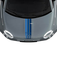 Aangepaste Tekst Drie Strepen Italie Vlag Motorkap Streep Decal Sticker Graphics voor Fiat 500 3