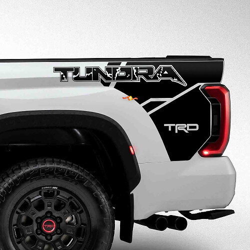 Verweerde Tundra Logo Vinyl Stickers voor op de Portier van Toyota Tundra