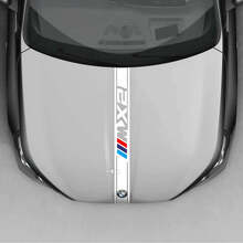 M Performance motorkapstrip vinyl decal voor BMW X2 U10_3