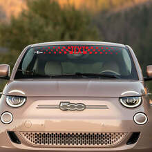Ruitvormige Streep Voorruit Vinyl Sticker voor Fiat 500_3