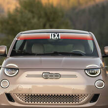 Aangepaste Tekst Voor Italy Vlag Voorruit Sticker Grafieken voor Fiat 500 3