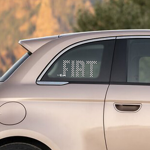 Fiat 500 geblokte vlag Decal Sticker Zijgraphics voor Fiat 500
 1