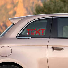 Vlaaienvlag Aangepaste Tekst Decal Sticker Zijgraphics voor Fiat 500 2