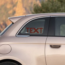 Vlaaienvlag Aangepaste Tekst Decal Sticker Zijgraphics voor Fiat 500 3