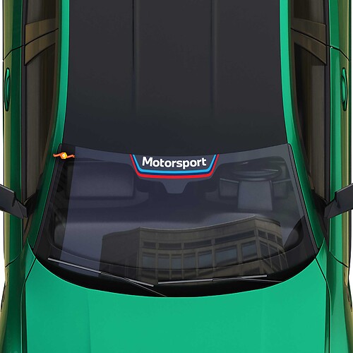 Motorsport M Strepen sticker voor voorruit geschikt voor BMW G-serie
 1