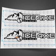 Aangepaste tekst en coördinaten Mountain Jeep Wrangler motorkapsticker rubicon sahara JL JK CJ TJ YJ
 3