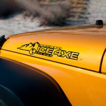 Mountain Style Custom Tekst Motorkap Vinyl Sticker Kit voor Jeep Wrangler_6