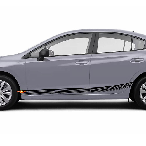 Koppel Rocker Panel Side Skirt Vinyl Body Car Stripe Racing Vinyl Decal Sticker passend voor Subaru Impreza
