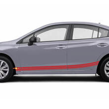 Koppel Rocker Panel Side Skirt Vinyl Body Car Stripe Racing Vinyl Decal Sticker passend voor Subaru Impreza
 3