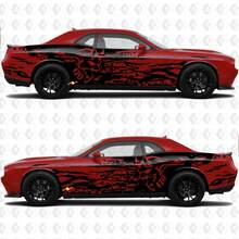 Demon 170 Splash Grunge Side Kit HellCat Vinyl Decal Graphic voor Dodge Challenger Of Charger
 2