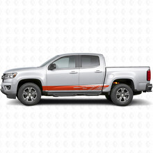 Diagonaal Gleuf Deur- & Rockerpaneel Vinyl Strepen voor Chevrolet Colorado 2e Gen 2015-2022_4